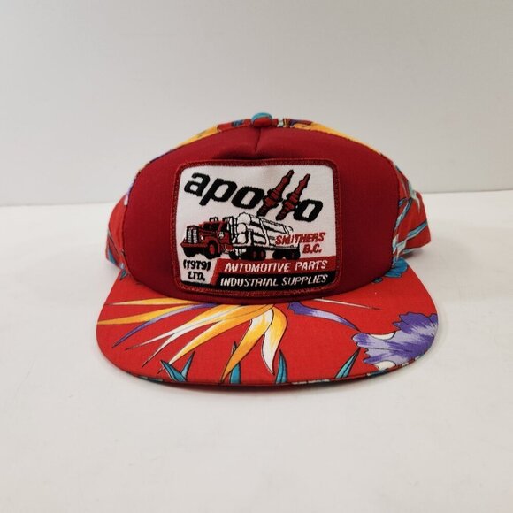 Apollo Automotive Parts Red Trucker Hat Smithers BC - Picture 1 of 8